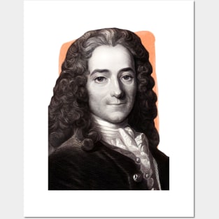 French Writer Voltaire illustration Posters and Art